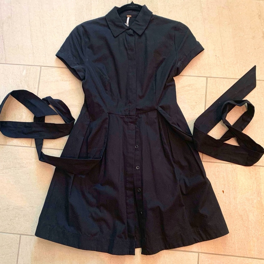Free People wrap belt dress.